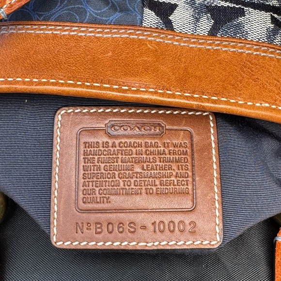 Vintage Coach Patchwork Denim and Leather Tote - Picture 7 of 16